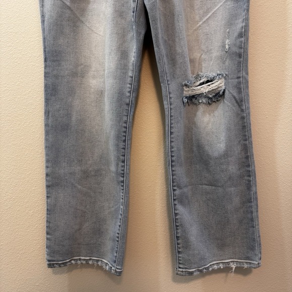 Judy Blue Womens Back-and-Forth High Waist 90's Destroyed Straight‎ Leg Jeans 16 - Picture 5 of 14